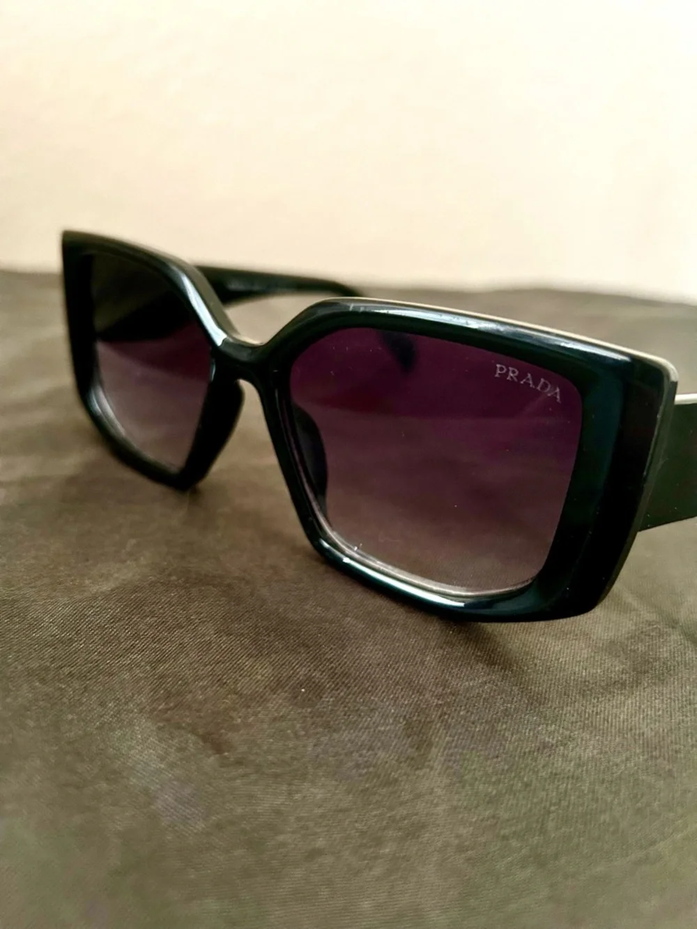 Prada Unisex Triangle Logo Acetate Sunglasses - Picture 5 of 7